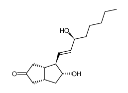 (-)-(3aS,4R,5R,6aR)-5-hydroxy-4-((S,E)-3-hydroxyoct-1-enyl)-hexahydropentalen-2(1H)-one Structure