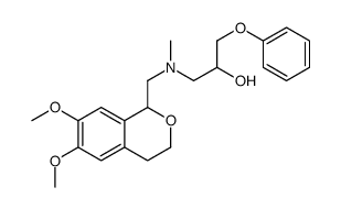 1-[(6,7-dimethoxy-3,4-dihydro-1H-isochromen-1-yl)methyl-methylamino]-3-phenoxypropan-2-ol Structure