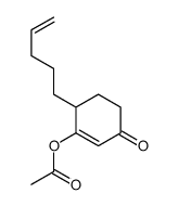 (3-oxo-6-pent-4-enylcyclohexen-1-yl) acetate Structure