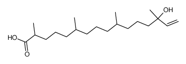 14-hydroxy-2,6,10,14-tetramethyl-hexadec-15-enoic acid Structure