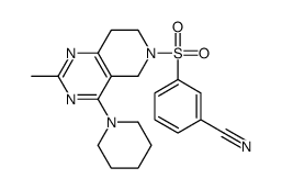 3-[(2-methyl-4-piperidin-1-yl-7,8-dihydro-5H-pyrido[4,3-d]pyrimidin-6-yl)sulfonyl]benzonitrile Structure