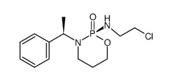 (2-chloro-ethyl)-[(R)-2-oxo-3-((R)-1-phenyl-ethyl)-2λ5-[1,3,2]oxazaphosphinan-2-yl]-amine Structure