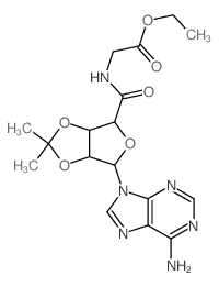 ethyl 2-[[2-(6-aminopurin-9-yl)-7,7-dimethyl-3,6,8-trioxabicyclo[3.3.0]octane-4-carbonyl]amino]acetate结构式