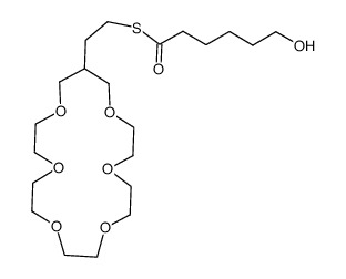 S-(2-(1,4,7,10,13,16-hexaoxacyclononadecan-18-yl)ethyl) 6-hydroxyhexanethioate Structure