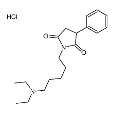 2,5-Pyrrolidinedione, 1-(5-(diethylamino)pentyl)-3-phenyl-, monohydroc hloride (9CI) Structure