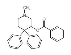 (1-methyl-4,4-diphenyl-3-piperidyl) benzoate结构式