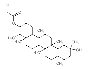 24,25,26-Trinoroleanan-3-ol,5,9,13-trimethyl-, chloroacetate, (3b,4b,5b,8a,9b,10a,13a,14b)- (9CI) structure