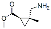 Cyclopropanecarboxylic acid, 2-(aminomethyl)-2-methyl-, methyl ester, cis-结构式