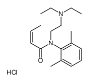 2-(N-[(E)-but-2-enoyl]-2,6-dimethylanilino)ethyl-diethylazanium,chloride Structure