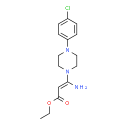 ETHYL 3-AMINO-3-[4-(4-CHLOROPHENYL)PIPERAZINO]ACRYLATE结构式