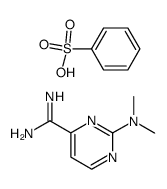 2-dimethylaminopyrimidine-4-carboxamidinium benzenesulfonate结构式