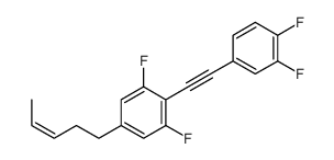 2-[2-(3,4-difluorophenyl)ethynyl]-1,3-difluoro-5-pent-3-enylbenzene结构式
