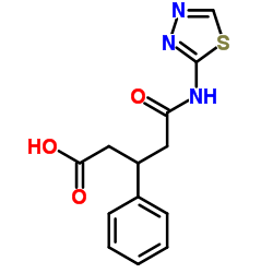 5-Oxo-3-phenyl-5-(1,3,4-thiadiazol-2-ylamino)pentanoic acid结构式