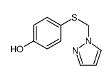 4-(pyrazol-1-ylmethylsulfanyl)phenol Structure