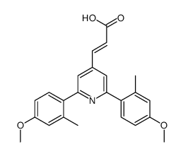 3-[2,6-bis(4-methoxy-2-methylphenyl)pyridin-4-yl]prop-2-enoic acid Structure