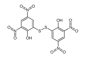 2-[(2-hydroxy-3,5-dinitrophenyl)disulfanyl]-4,6-dinitrophenol结构式