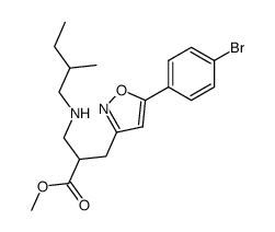 3-[5-(4-bromophenyl)isoxazol-3-yl]-2-[(2-methylbutylamino)methyl]propionic acid methyl ester结构式