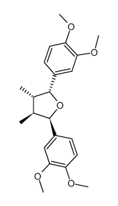 r-2,t-5-bis(3,4-dimethoxyphenyl)-c-3,t-4-dimethyltetrahydrofuran Structure