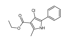 ethyl 4-chloro-2-methyl-5-phenyl-1H-pyrrole-3-carboxylate结构式