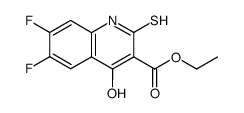 6,7-Difluoro-4-hydroxy-2-mercaptoquinoline-3-carboxylicacidethylester结构式