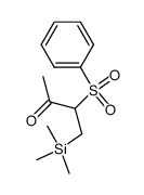 1-acetyl-1-(phenylsulfonyl)-2-(trimethylsilyl)ethane Structure