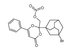 2-(3-Bromo-1-adamantyl)-2-nitroxymethyl-6-phenyl-1,3-dioxen-4-one Structure