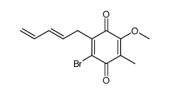 2-bromo-5-methoxy-6-methyl-3-(2,4-pentadienyl)-1,4-benzoquinone Structure