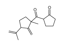 2-[[3-isopropenyl-1-methyl-2-methylenecyclopentyl]carbonyl]cyclopentan-1-one结构式