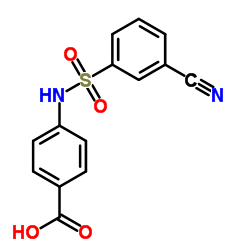 4-{[(3-Cyanophenyl)sulfonyl]amino}benzoic acid结构式