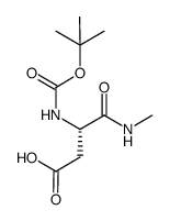 N2-tert-butoxycarbonyl-L-aspartic acid 1-methylamide结构式
