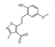 3-methyl-4-nitro-5-[2-(2-hydroxy-5-methoxyphenyl)ethenyl]isoxazole Structure