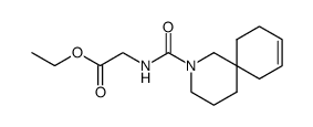 [(2-Aza-spiro[5.5]undec-8-ene-2-carbonyl)-amino]-acetic acid ethyl ester结构式