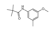 N-(3-methoxy-5-methylphenyl)-2,2-dimethylpropionamide结构式