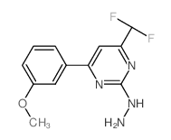 [4-DIFLUOROMETHYL-6-(3-METHOXYPHENYL)-PYRIMIDIN-2-YL]-HYDRAZINE structure