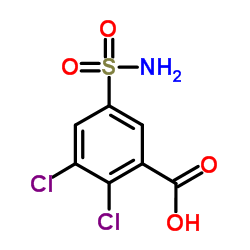 2,3-Dichloro-5-sulfamoylbenzoic acid Structure