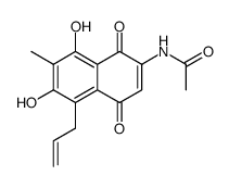 N-(5-allyl-6,8-dihydroxy-7-methyl-1,4-dioxo-1,4-dihydronaphthalen-2-yl)acetamide结构式