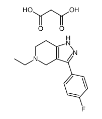5-ethyl-3-(4-fluorophenyl)-4,5,6,7-tetrahydro-1H-pyrazolo<4,3-c>pyridine malonate结构式