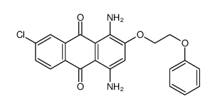 1,4-diamino-7-chloro-2-(2-phenoxyethoxy)anthracene-9,10-dione结构式