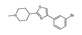4-(3-bromophenyl)-2-(1-methylpiperidin-4-yl)-1,3-thiazole结构式
