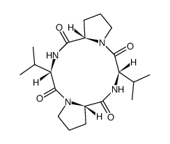 cyclo(prolyl-valyl-prolyl-valyl)结构式