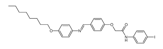 N-(4-Iodo-phenyl)-2-(4-{[(E)-4-octyloxy-phenylimino]-methyl}-phenoxy)-acetamide Structure