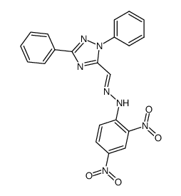 N-(2,4-Dinitro-phenyl)-N'-[1-(2,5-diphenyl-2H-[1,2,4]triazol-3-yl)-meth-(E)-ylidene]-hydrazine结构式