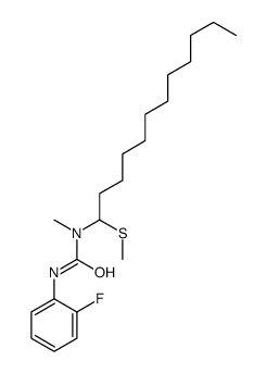 3-(2-fluorophenyl)-1-methyl-1-(1-methylsulfanyldodecyl)urea结构式