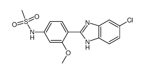 5-Chloro-2-(2'-methoxy-4'-methanesulfonylamino-phenyl)-benzimidazole结构式