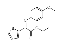ethyl 2-(4-methoxyphenylimino)-2-(thiophen-2-yl)acetate Structure