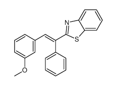 2-[2-(3-methoxyphenyl)-1-phenylethenyl]-1,3-benzothiazole Structure