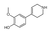 2-methoxy-4-(1,2,3,6-tetrahydropyridin-4-yl)phenol结构式