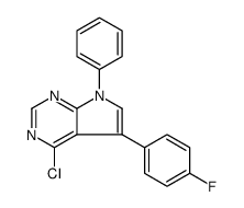 7H-Pyrrolo[2,3-d]pyrimidine, 4-chloro-5-(4-fluorophenyl)-7-phenyl结构式