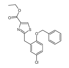 ethyl 2-[(5-chloro-2-phenylmethoxyphenyl)methyl]-1,3-thiazole-4-carboxylate结构式