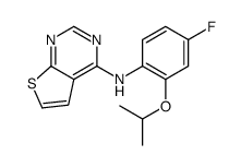 N-(4-fluoro-2-propan-2-yloxyphenyl)thieno[2,3-d]pyrimidin-4-amine Structure